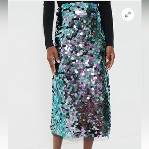 Tuckernuck Remmi Midnight Rituals Pailettes Midi Skirt